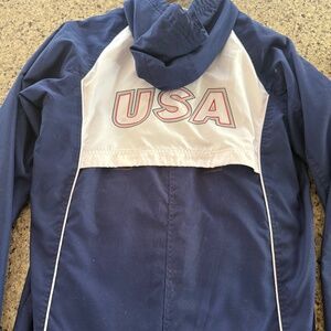 Speedo USA Olympic Fleece Swim Parka Size XS Red White Blue Unisex